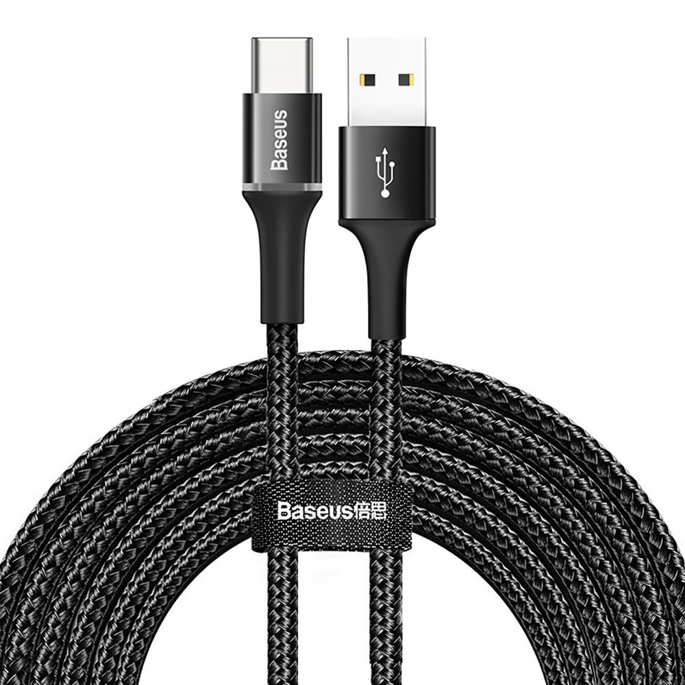 Baseus Halo USB-A - USB-C 2A Cable 3m - Blackeng