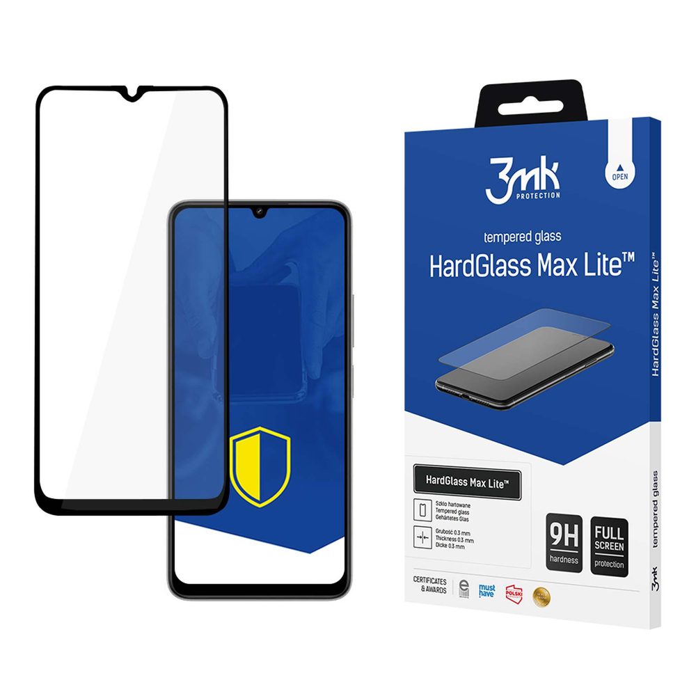 179554_1 Tempered glass 3mk HardGlass Max Lite with black frame for Xiaomi Redmi 13C 5Geng