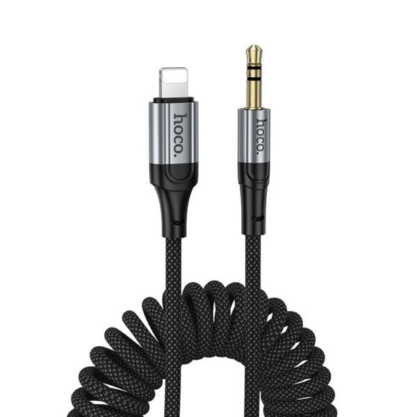 17ec633f3a5030a1673dd8c51a3739ae Cable AUX Jack 3,5 mm to Lightning Hoco 1,5 m UPA33A black