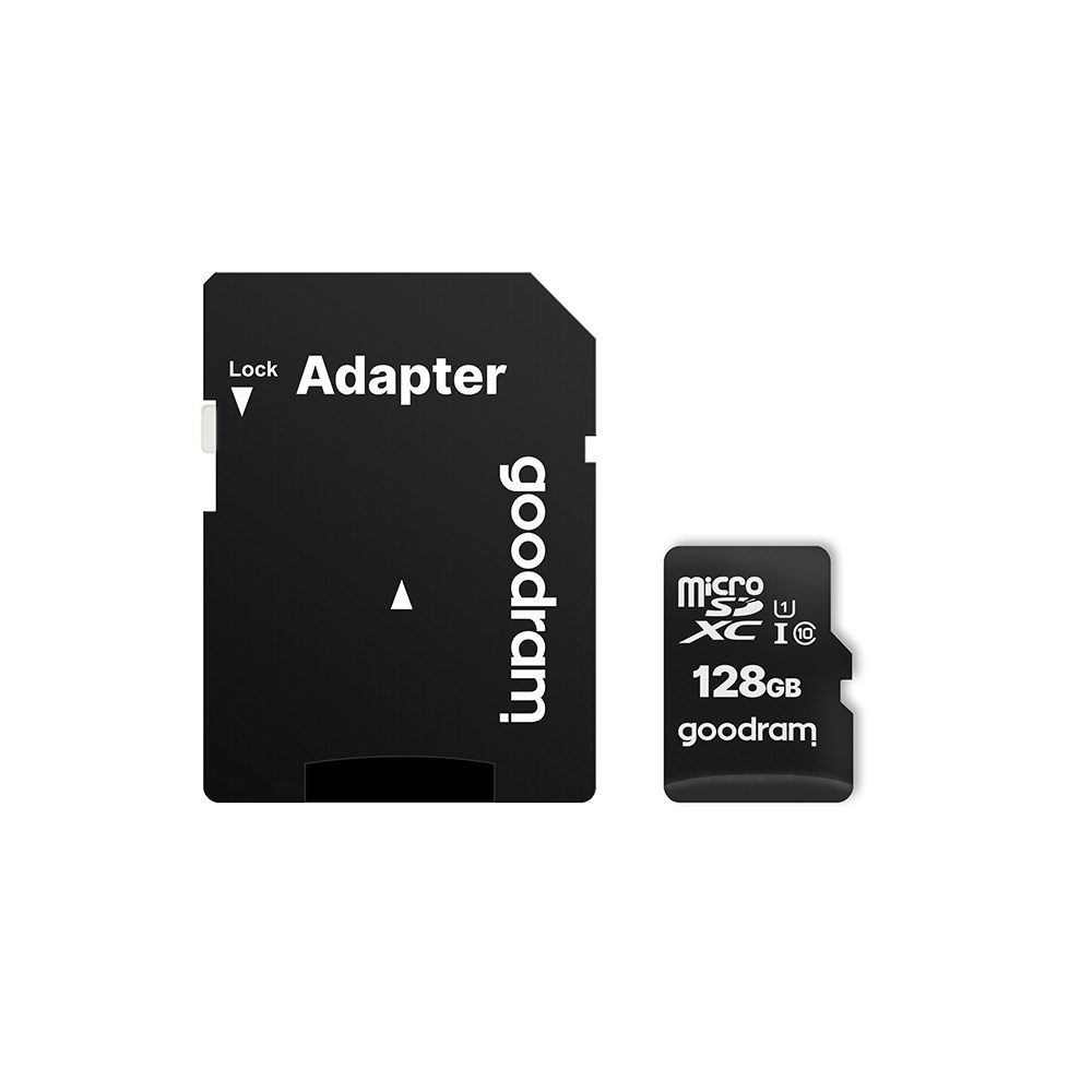 180848_oryg GoodRam memory card 128GB microSDXC cl. 10 UHS-I 100 / 10 MB/s + adapter