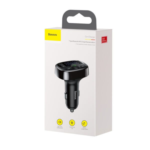 182606_6 Bluetooth transmitter / car charger Baseus S-09A (Overseas Edition) - blackeng