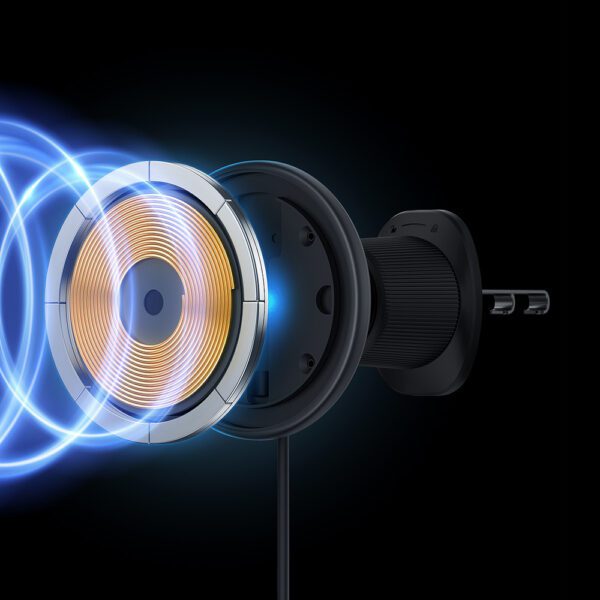 Baseus CW01 car holder for iPhone with 15W inductive charger for air vent - blackeng