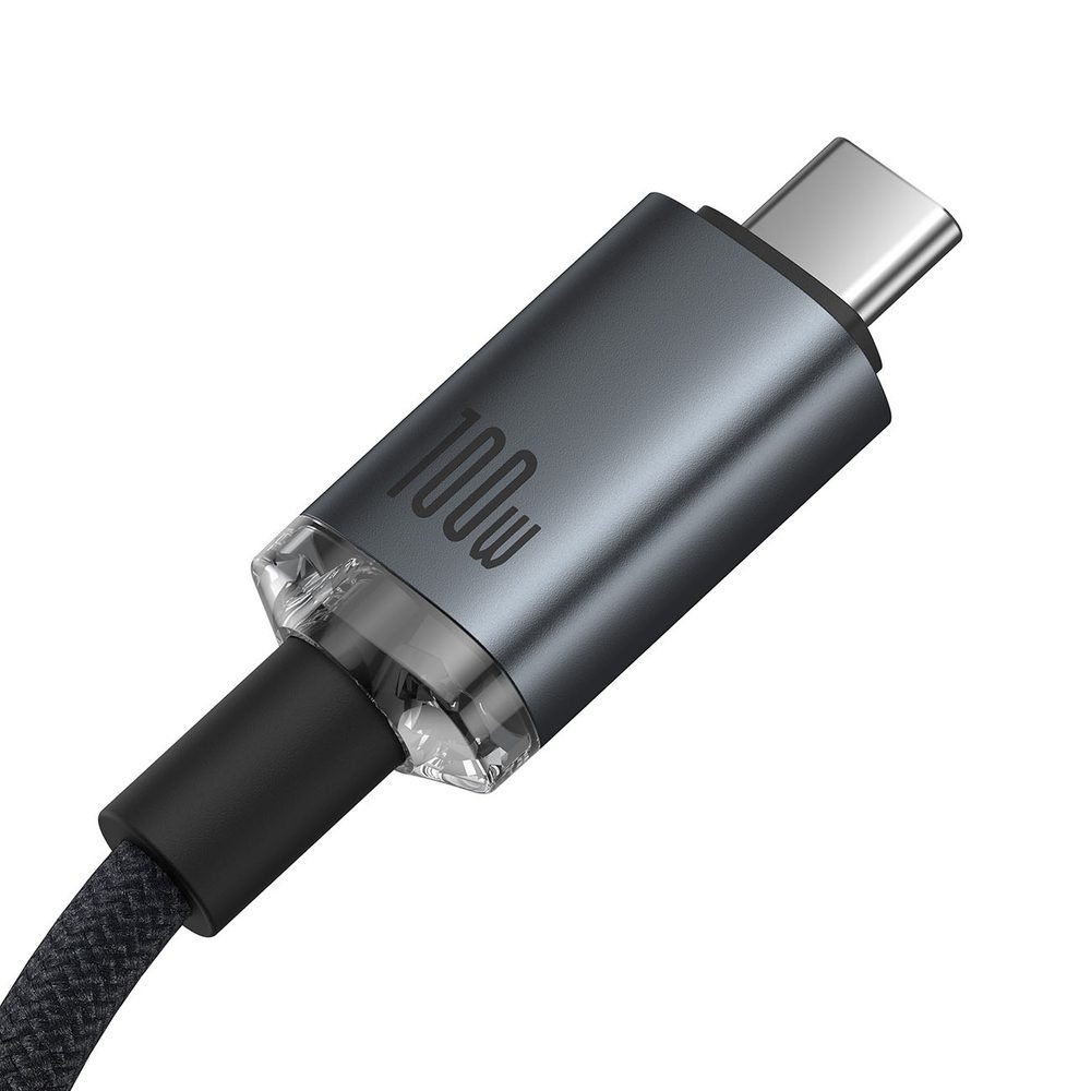 Baseus Crystal Shine CB000089 USB-C / USB-C USB3.2 cable 100W 20Gbps 1.5m - blackeng