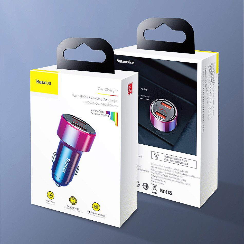 Baseus Magic Series PPS CCMLC20C-01 car charger 45W USB-C PD / USB-A QC - blackeng