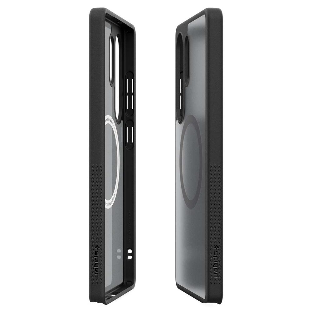 Spigen Capella GP-FPS938PGBJW Silicone Case with MagFit Magnetic Ring for Samsung Galaxy S25 Ultra - Blackeng