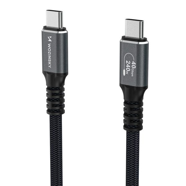 Wozinsky WPS-UY415S USB-C Thunderbolt 4 Cable 240W 1.5m 4K - Blackeng