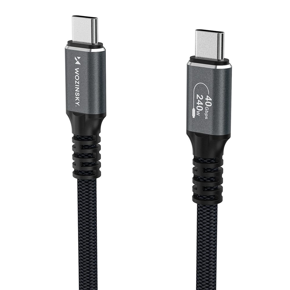 Wozinsky WPS-UY415S USB-C Thunderbolt 4 Cable 240W 1.5m 4K - Blackeng