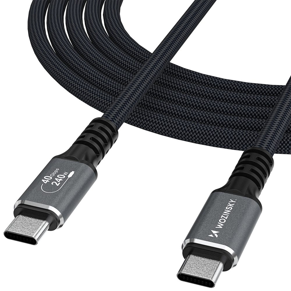 Wozinsky WPS-UY415S USB-C Thunderbolt 4 Cable 240W 1.5m 4K - Blackeng