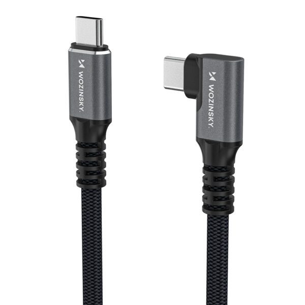 Wozinsky WPS1-UY41S USB-C Thunderbolt 4 240W Angled Cable 1.5m 4K - Blackeng
