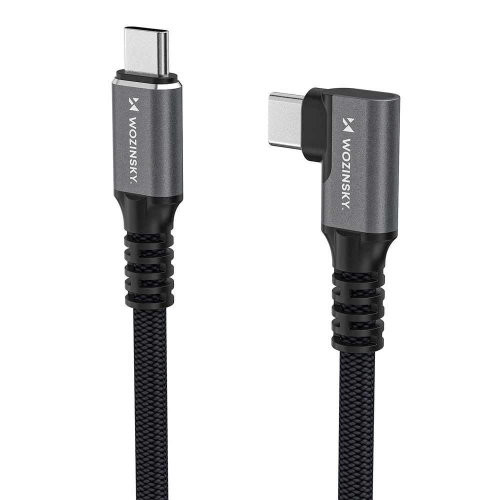 Wozinsky WPS3-UY41S USB-C Thunderbolt 4 240W 1m 4K Angled Cable - Blackeng