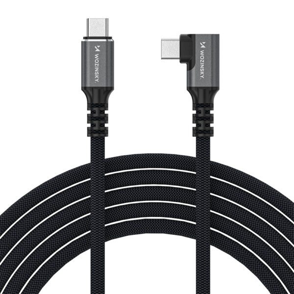 Wozinsky WPS3-UY41S USB-C Thunderbolt 4 240W 1m 4K Angled Cable - Blackeng