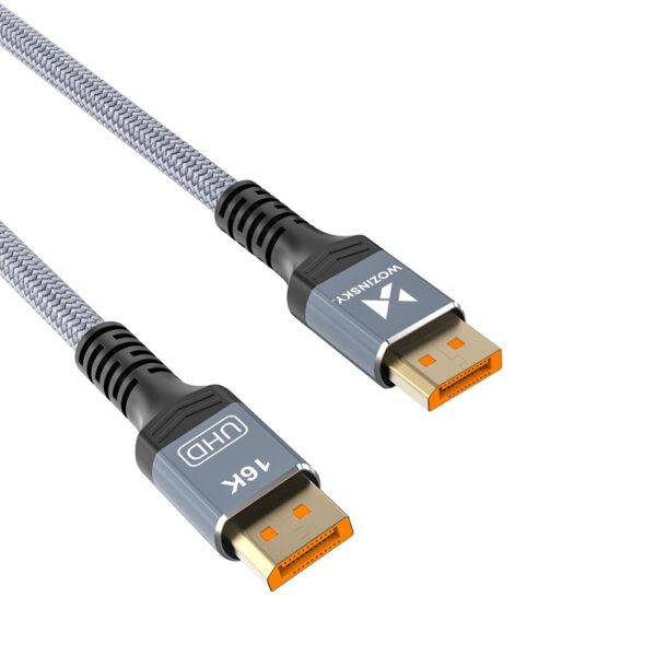 Wozinsky WPS-16AYL1S DisplayPort 2.1 Cable VESA Certified 80 Gb/s 16K@60Hz 8K@120Hz 4K@240Hz HDR HDCP DSC 1m - Blackeng