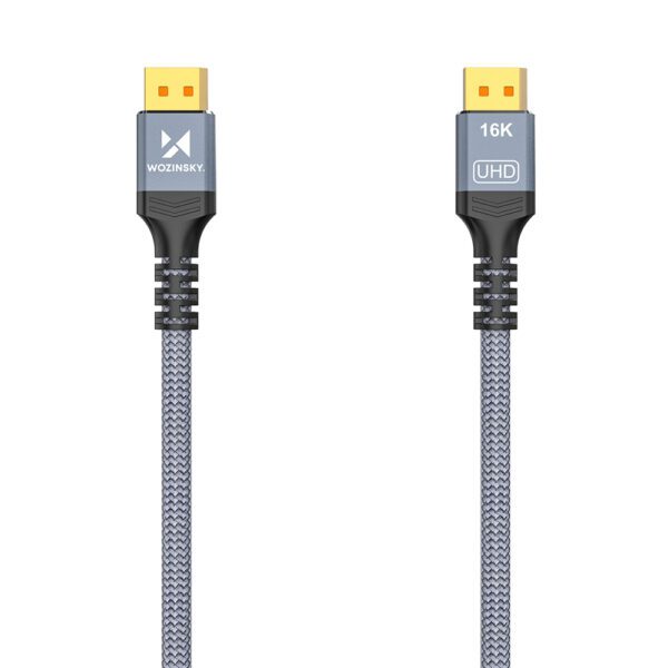 190681_1 Wozinsky WPS-16AYL3S DisplayPort 2.1 Cable VESA Certified 80 Gb/s 16K@60Hz 8K@120Hz 4K@240Hz HDR HDCP DSC 3m - Blackeng