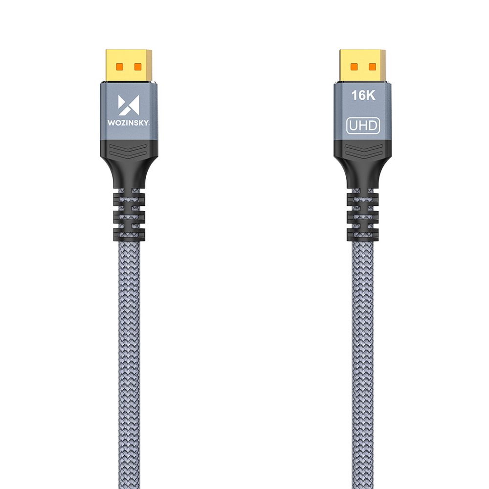 190681_1 Wozinsky WPS-16AYL3S DisplayPort 2.1 Cable VESA Certified 80 Gb/s 16K@60Hz 8K@120Hz 4K@240Hz HDR HDCP DSC 3m - Blackeng