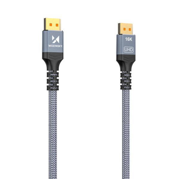 190681_3 Wozinsky WPS-16AYL3S DisplayPort 2.1 Cable VESA Certified 80 Gb/s 16K@60Hz 8K@120Hz 4K@240Hz HDR HDCP DSC 3m - Blackeng