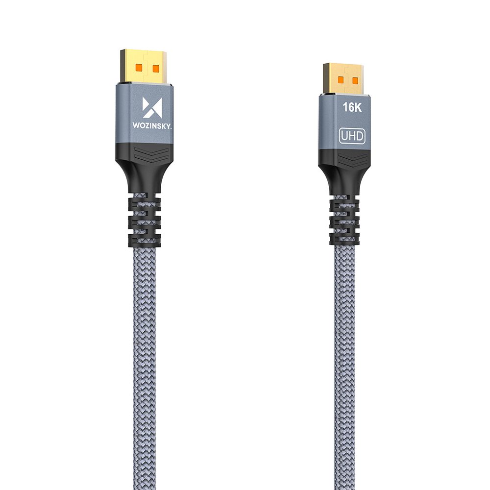 190681_3 Wozinsky WPS-16AYL3S DisplayPort 2.1 Cable VESA Certified 80 Gb/s 16K@60Hz 8K@120Hz 4K@240Hz HDR HDCP DSC 3m - Blackeng