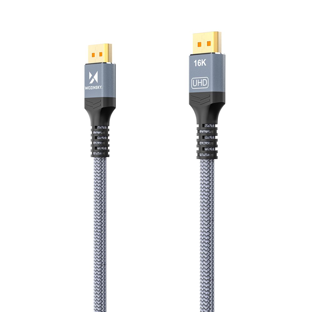 190681_4 Wozinsky WPS-16AYL3S DisplayPort 2.1 Cable VESA Certified 80 Gb/s 16K@60Hz 8K@120Hz 4K@240Hz HDR HDCP DSC 3m - Blackeng