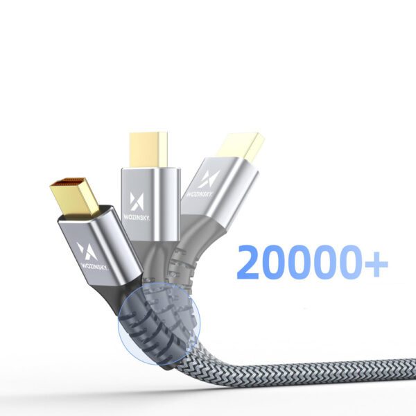 190681_6 Wozinsky WPS-16AYL3S DisplayPort 2.1 Cable VESA Certified 80 Gb/s 16K@60Hz 8K@120Hz 4K@240Hz HDR HDCP DSC 3m - Blackeng