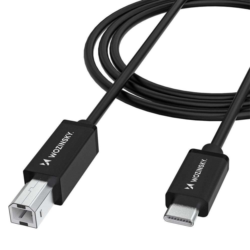 Wozinsky WKDDY1S USB-B - USB-C Cable 1m - Blackeng