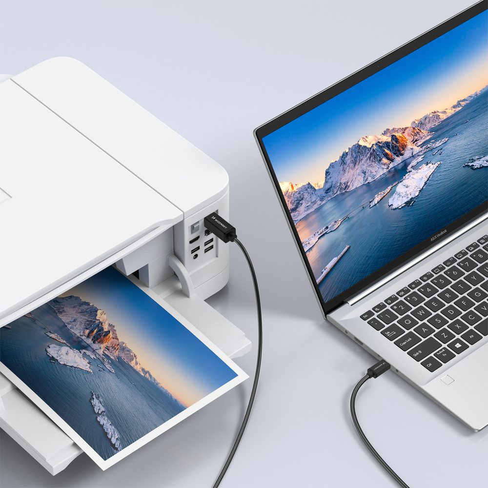 Wozinsky WKDDY1S USB-B - USB-C Cable 1m - Blackeng