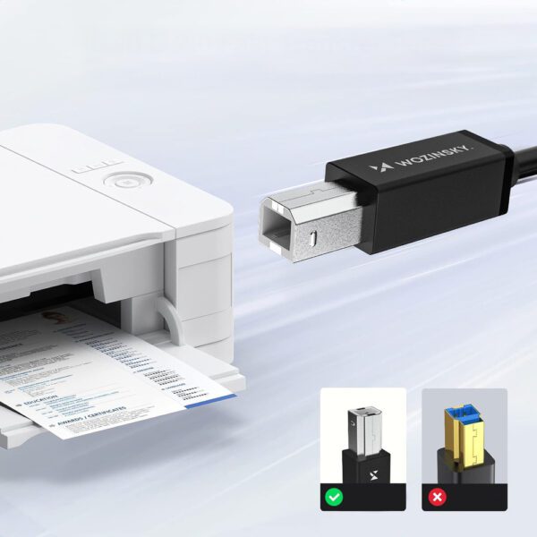 Wozinsky WKDDY2S USB-B - USB-C Cable 2m - Blackeng