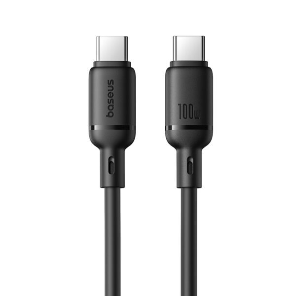 Baseus Silky Series 100W USB-C - USB-C 1m Cable - Blackeng