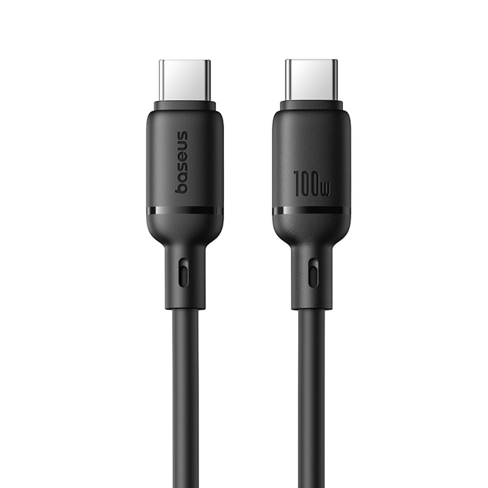 Baseus Silky Series 100W USB-C - USB-C 1m Cable - Blackeng