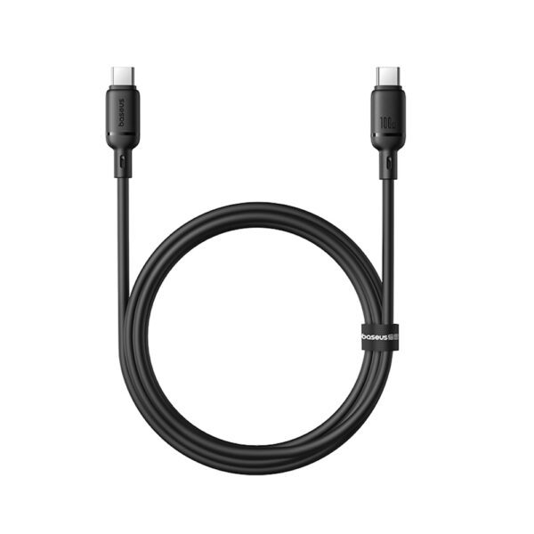 Baseus Silky Series 100W USB-C - USB-C 1m Cable - Blackeng