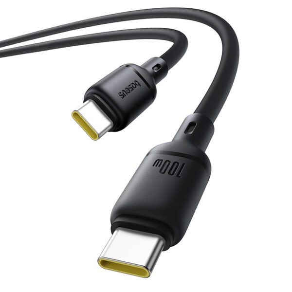 Baseus Silky Series 100W USB-C - USB-C 1m Cable - Blackeng
