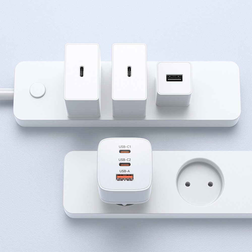 Wozinsky CGWCW 65W USB-A / 2 x USB-C GaN wall charger - whiteeng