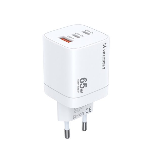 Wozinsky CGWCW 65W USB-A / 2 x USB-C GaN wall charger - whiteeng