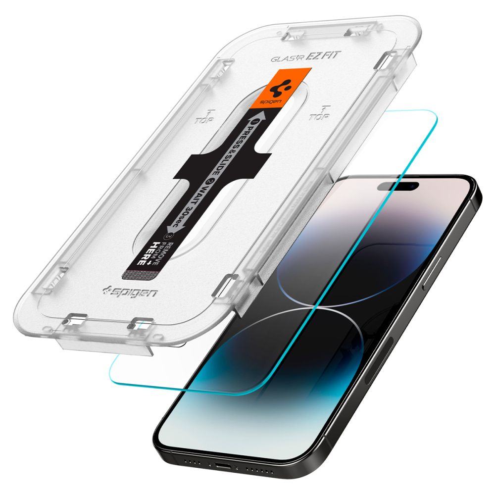 Spigen Glas.tR EZ Fit Tempered Glass for iPhone 14 Pro Max - 2 pcs.eng