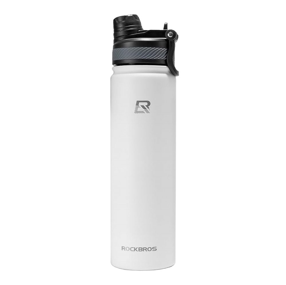Rockbros 35210029006 thermal bicycle bottle for drinks 650 ml - whiteeng
