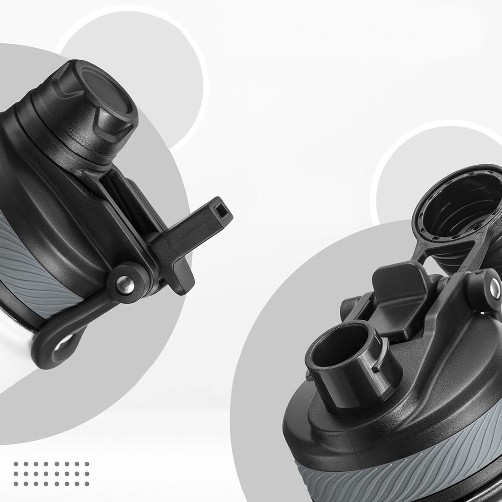 Rockbros 35210029006 thermal bicycle bottle for drinks 650 ml - whiteeng