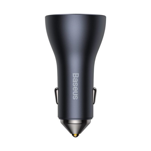 Baseus Golden Contactor Pro car charger USB-A + 2x USB-C 65W dark gray (CGJP010013)eng