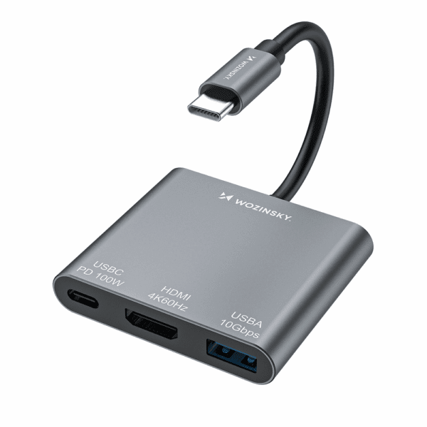 195144_1 Hub Wozinsky WHCH-01 USB-C PD 100W HDMI 4K@30Hz USB-A 10Gbps - grayeng