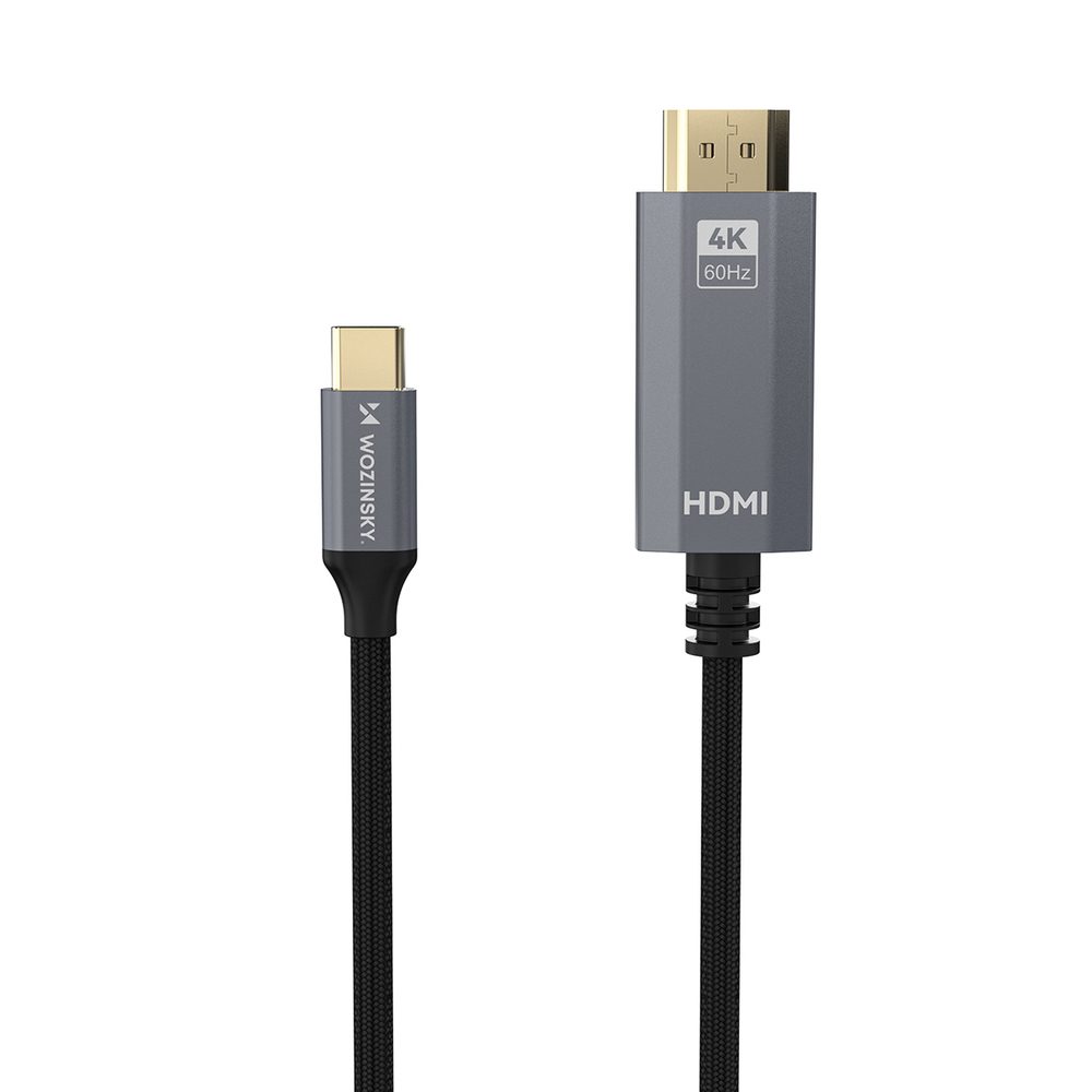 195146_1 Wozinsky WCCH-01 USB-C - HDMI 4K 60Hz Cable 1.8m - Blackeng