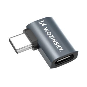 Przejściówka kątowa boczna Wozinsky WPKB-01 USB-C - USB-C 40Gb/s 240W 8K OTG - szarapol