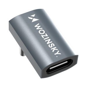 Przejściówka kątowa Wozinsky WPKF-01 USB-C - USB-C 40Gb/s 240W 8K OTG - szarapol