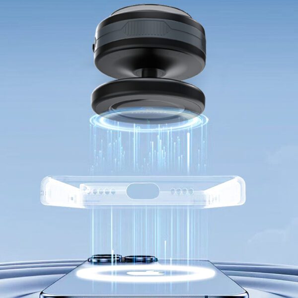 Uchwyt samochodowy Wozinsky WUSQ-01 z ładowarką Qi kompatybilny z MagSafe - czarnypol