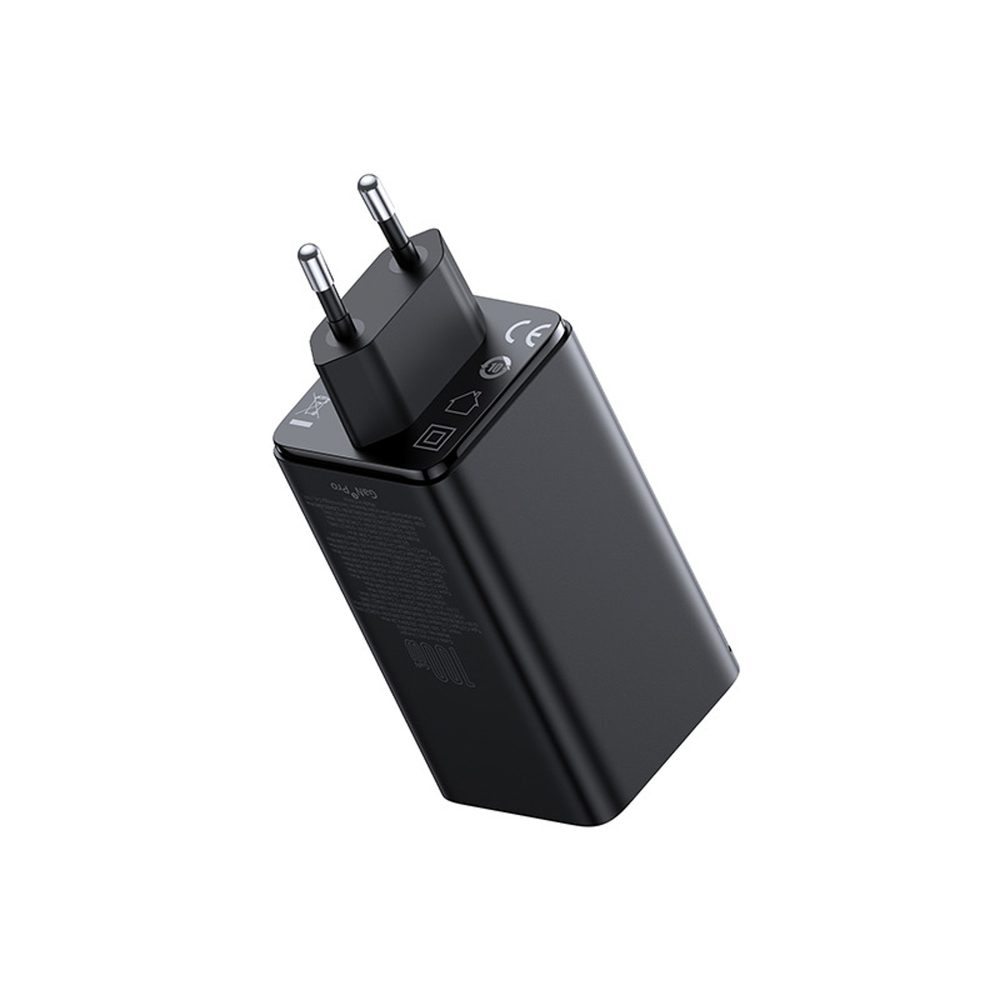 197213_3 Baseus GaN6 Pro Charger 100W 2 x USB-C 2 x USB-A with Black USB-C Cable 100W 1m - Blackeng