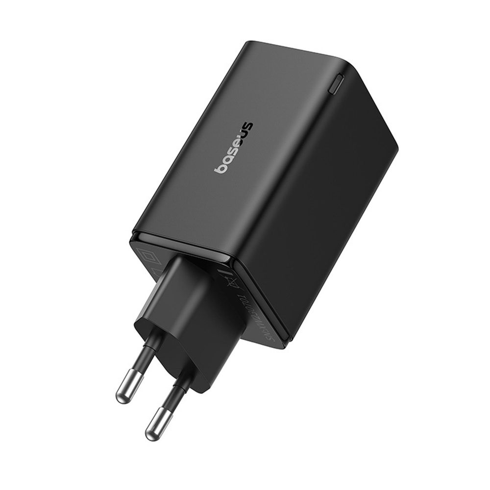 197214_2 Baseus GaN6 Pro Charger 65W 2 x USB-C 2 x USB-A with Black USB-C Cable 100W 1m - Blackeng
