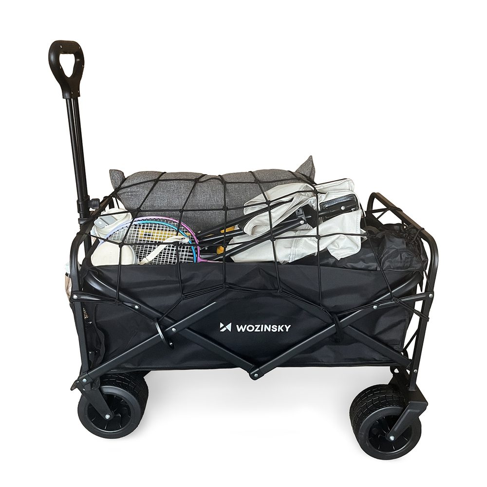 197497_6 Wozinsky WZP-100 beach, tourist, garden cart, durable, wide wheels, up to 100 kg - blackeng