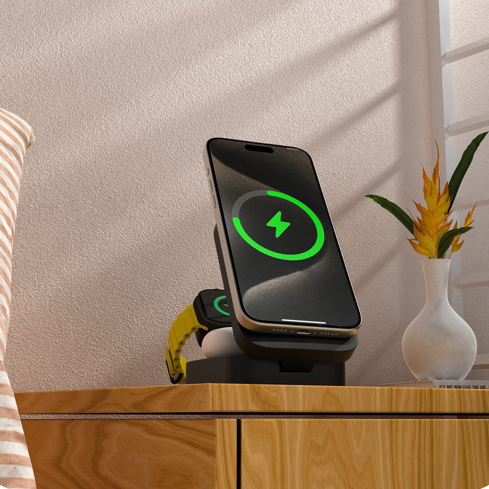 Stacja ładująca 3 w 1 Dudao A11 Max indukcyjna kompatybilna z MagSafe - szarapol