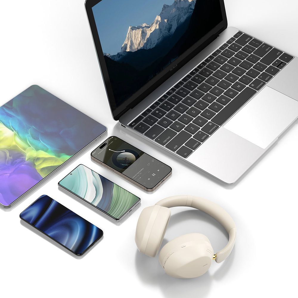 Dudao X22 Max Wireless On-Ear Bluetooth Headphones with ANC - Beigeeng