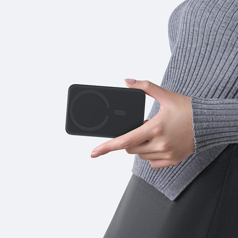 Baseus EnerFill FM11 Ultra-Mini 10000mAh 22.5W MagSafe Compatible Power Bank with Baseus Simple USB-C 20V/3A 30cm Cable - Blackeng