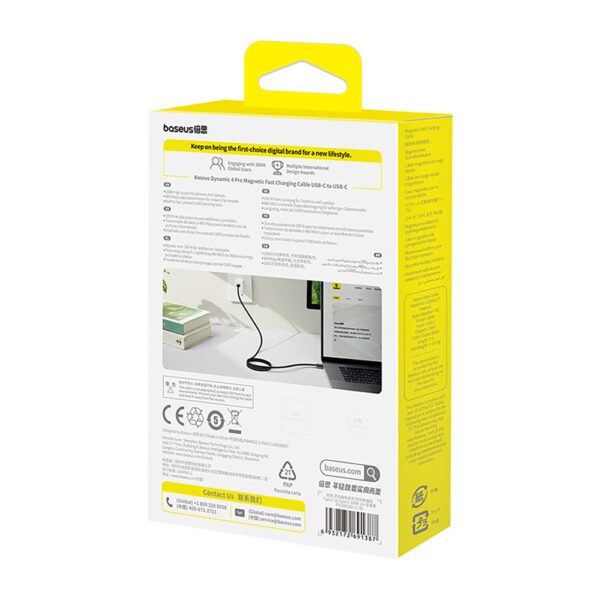 Baseus Dynamic 4 Pro Fast USB-C Cable - USB-C 100W 1m - Blackeng