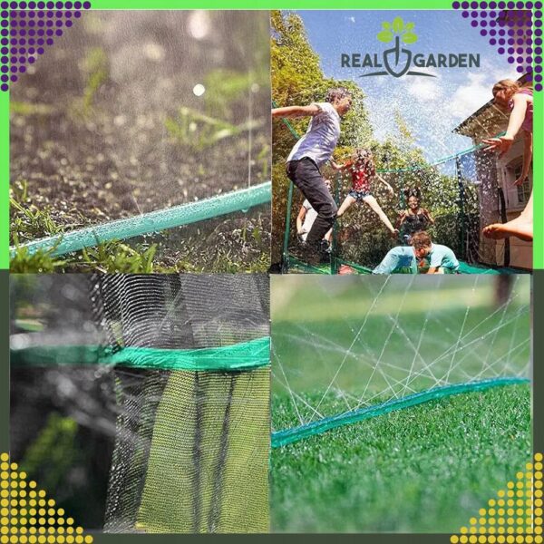 Garden hose sprinkler with quick connectors 4,5 m RC-K-1473 green