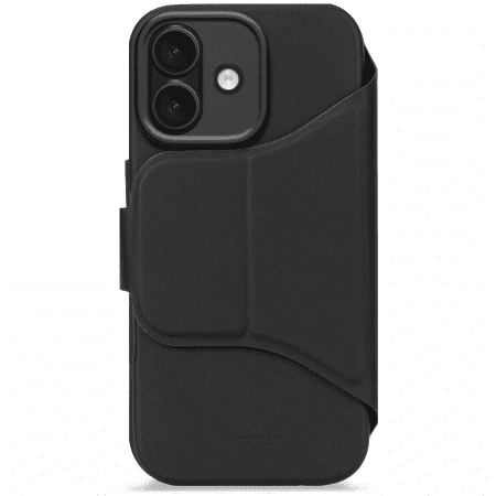 200026_1 Decoded Textured Silicone Detachable Wallet MagSafe Case for iPhone 17 - Blackeng