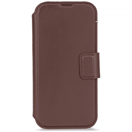 Decoded Leather Detachable Wallet MagSafe case for iPhone 17 - browneng